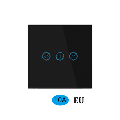 Temporizator inteligent WiFi, perete de sticlă tactil, controler comutator cortină pentru rulouri Motor electric TUYA Smart Life Google Home Alexa