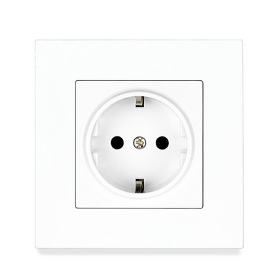 Priză USB de perete Minitiger, panou stil nou, priză dormitor, AC 110V-250V 16A încorporat în perete, priză dublă USB standard UE