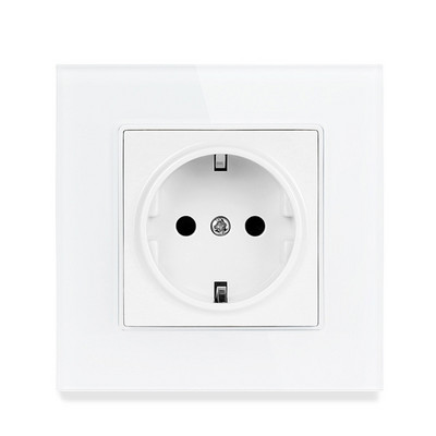 Priză USB de perete Minitiger, panou stil nou, priză dormitor, AC 110V-250V 16A încorporat în perete, priză dublă USB standard UE