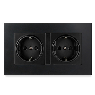 Priză USB de perete Minitiger, panou stil nou, priză dormitor, AC 110V-250V 16A încorporat în perete, priză dublă USB standard UE