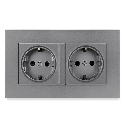 Priză USB de perete Minitiger, panou stil nou, priză dormitor, AC 110V-250V 16A încorporat în perete, priză dublă USB standard UE