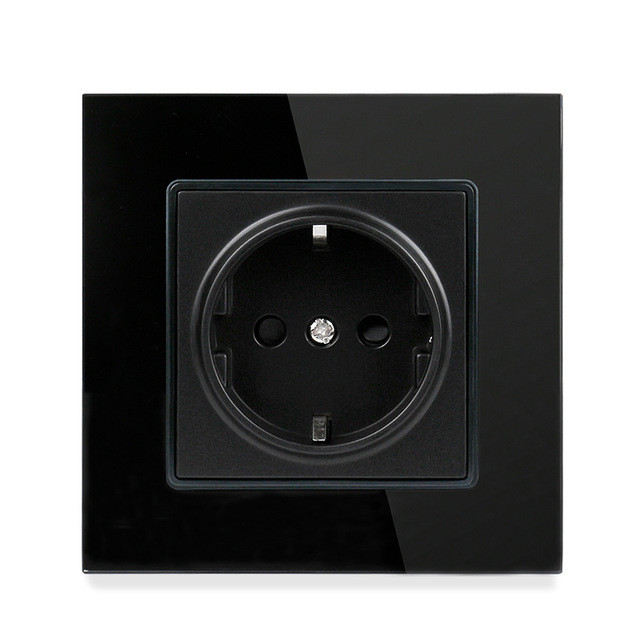 Priză USB de perete Minitiger, panou stil nou, priză dormitor, AC 110V-250V 16A încorporat în perete, priză dublă USB standard UE