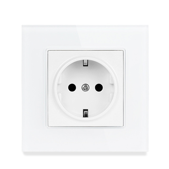 Priză USB de perete Minitiger, panou stil nou, priză dormitor, AC 110V-250V 16A încorporat în perete, priză dublă USB standard UE