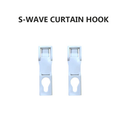 Cârlig de capăt pentru perdea cu undă S pentru Dooya tuya, personalizabil, super destul de electric, cârlig din plastic pentru tijă de cortină, 2 buc.