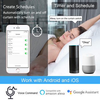 Tuya Smart Life WiFi модул за превключване на завеси Voice APP Control WiFi превключвател за ролетни щори Мотор за щори с таймер за Google Home