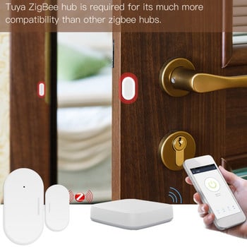 2X Tuya Zigbee сензор за врати и прозорци Smart Home Automation Сигурност Smartlife APP Аларма Дистанционно натискане в реално време