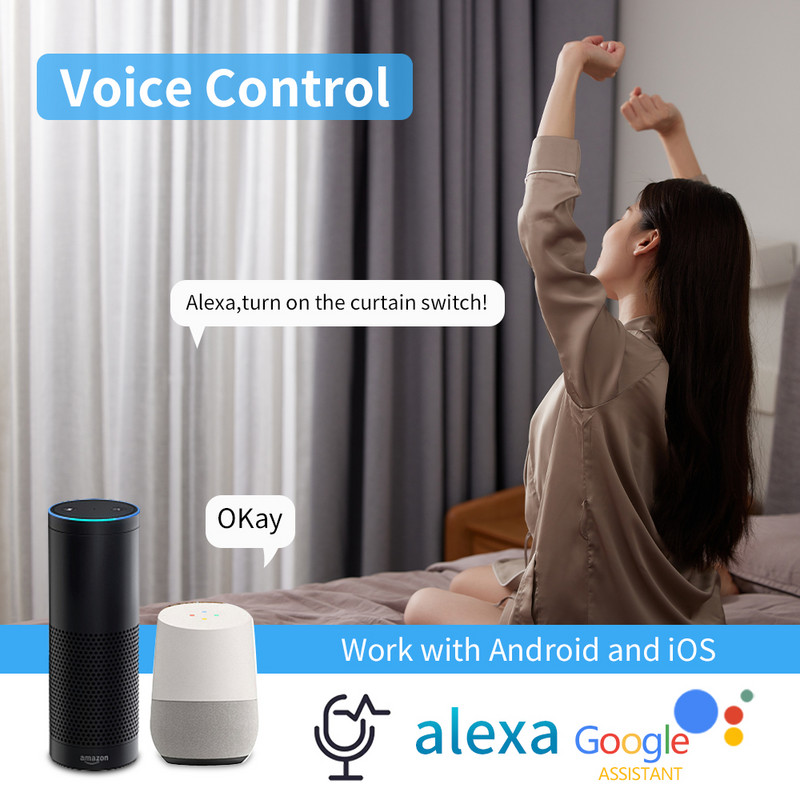 WiFi Tuya Zavjese Prekidač za rolete Prekidači za rolete Električni motor Prekidači Dodirna ploča Bežični daljinski upravljač Google Home Alexa