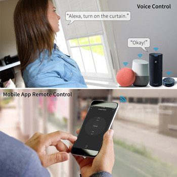 Tuya Smart WiFi Ролетни щори Превключвател за електрически двигател за завеси Приложение Дистанционно управление Време Google Home Alexa Siri Command