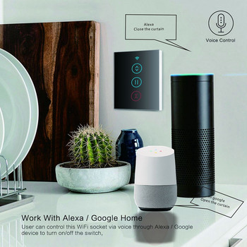Tuya Smart Life Διακόπτης κουρτίνας Τηλεχειριστήριο περσίδες Κινητήρας Ρολό για το Google Home Smart Home Eu Βύσμα