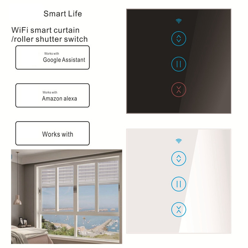 Tuya Smart Life Comutator perdea Telecomandă Jaluzele Motor Rulo pentru Google Home Smart Home Priza UE