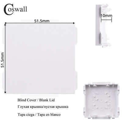 COSWALL C1 E20 X2 L1 S08 Balts ES ASV UK Itālijas Čīles universālā ligzda Type-C USB lādētājs Ūdensizturīgs vāks Audio izejas modulis DIY