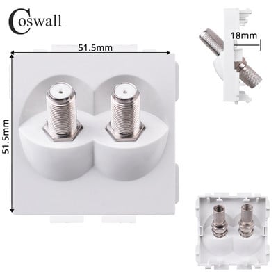 COSWALL C1 E20 X2 L1 S08 Balts ES ASV UK Itālijas Čīles universālā ligzda Type-C USB lādētājs Ūdensizturīgs vāks Audio izejas modulis DIY