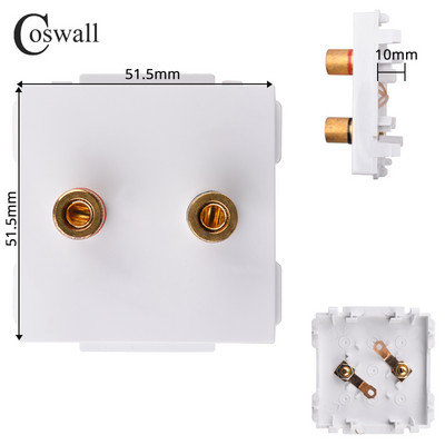 COSWALL C1 E20 X2 L1 S08 Balts ES ASV UK Itālijas Čīles universālā ligzda Type-C USB lādētājs Ūdensizturīgs vāks Audio izejas modulis DIY