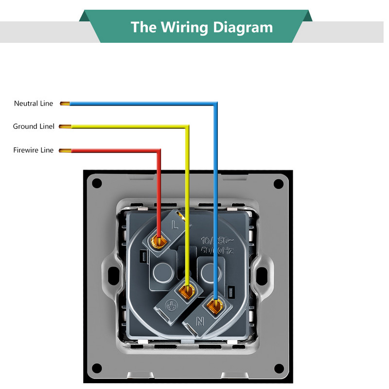 BONDA fali konnektor edzett üveglap EU szabvány gyerekeknek Gyermekbiztonsági védelem Elektromos konnektor 86mm * 86mm 16A 110~250V