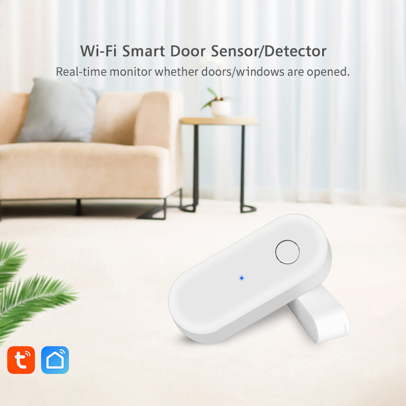 CORUI Tuya WiFi Senzor inteligent de ușă Senzor de fereastră Detector de alarmă magnetică Dispozitive pentru casă inteligentă Senzor de viață inteligentă Alexa Google Home
