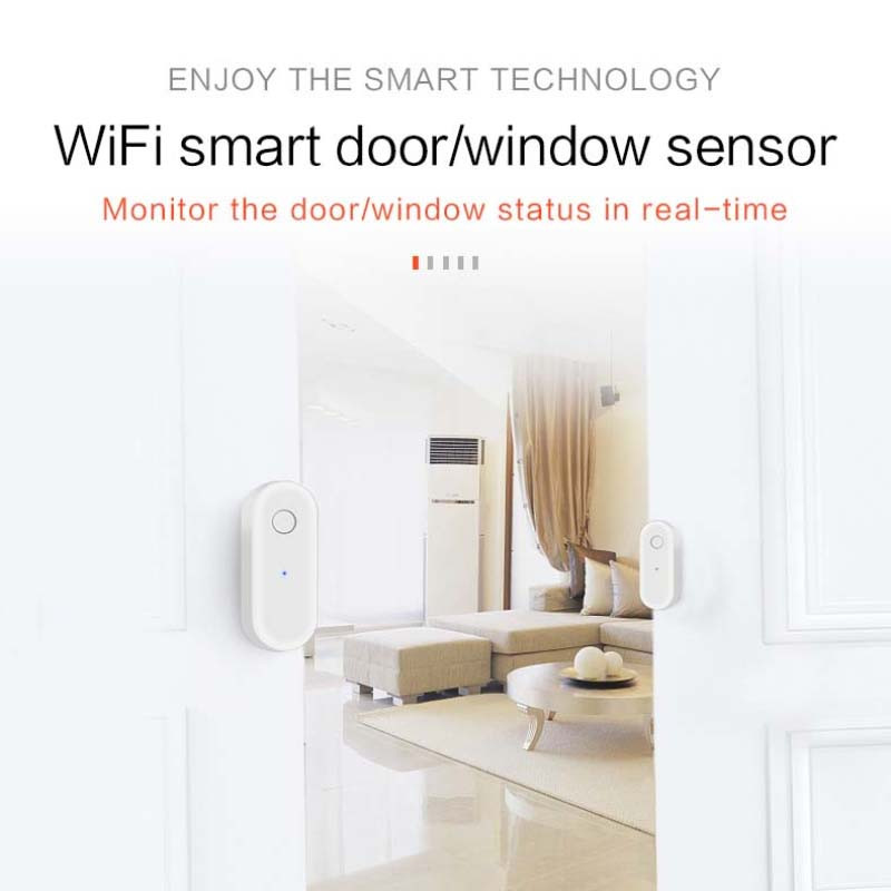 CORUI Tuya WiFi Senzor inteligent de ușă Senzor de fereastră Detector de alarmă magnetică Dispozitive pentru casă inteligentă Senzor de viață inteligentă Alexa Google Home