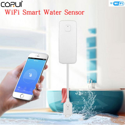 CORUI Tuya Smart WiFi Detektor senzora curenja vode Alarm za poplavu Smart Home Gadget Smart Life Alexa Google Home Assistant