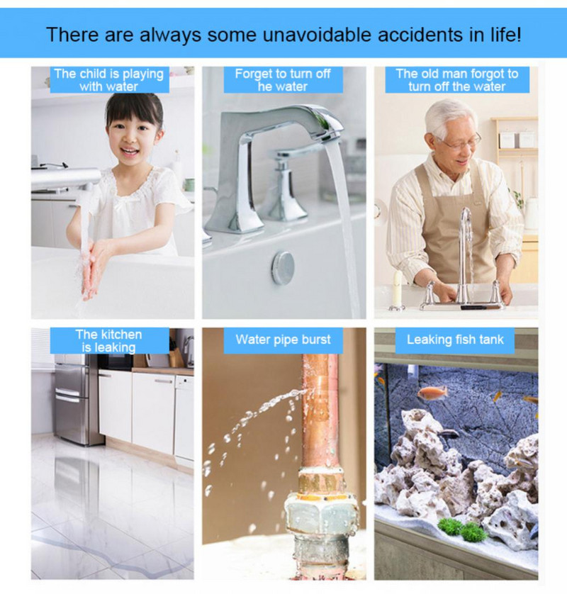 CORUI Tuya Smart WiFi ūdens noplūdes sensora detektors plūdu signalizācija Viedās mājas sīkrīks Smart Life Alexa Google mājas palīgs