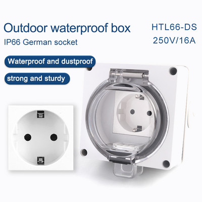 Ευρωπαϊκή Ένωση Γερμανία/Αμερικανικό Πρότυπο/Γαλλικό Πρότυπο/Βρετανικό Πρότυπο πρίζα ρεύματος αδιάβροχη πρίζα τοίχου εξωτερικού χώρου 16A 250V