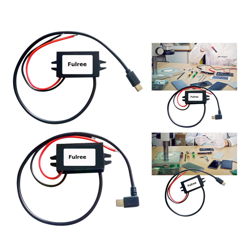 12V kuni 5V 3A muundur USB C väljundiga alandatud pingeregulaatoriga IP68 toitemuundur alalisvoolu alalisvoolu moodul mobiiltelefoni auto jaoks