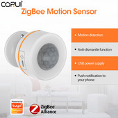 CORUI Tuya ZigBee PIR Motion Beépített érzékelő Vezeték nélküli passzív infravörös érzékelő Burgla Smart Home Gadgets APP távirányító