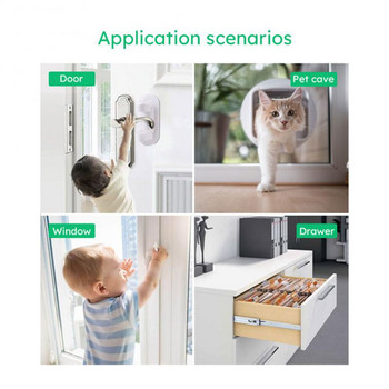 CORUI Tuya Zigbee Сензор за врати и прозорци Отворен детектор Дистанционно наблюдение Интелигентна алармена система за сигурност Alexa Google Home Smart Home