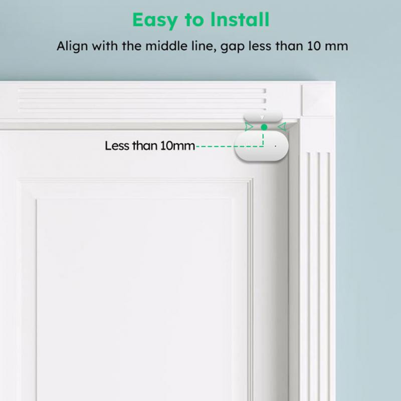 CORUI Tuya Zigbee Senzor otvorených dverí a okien Detektor diaľkového monitorovania Inteligentný bezpečnostný alarm Systém Alexa Google Home Inteligentná domácnosť