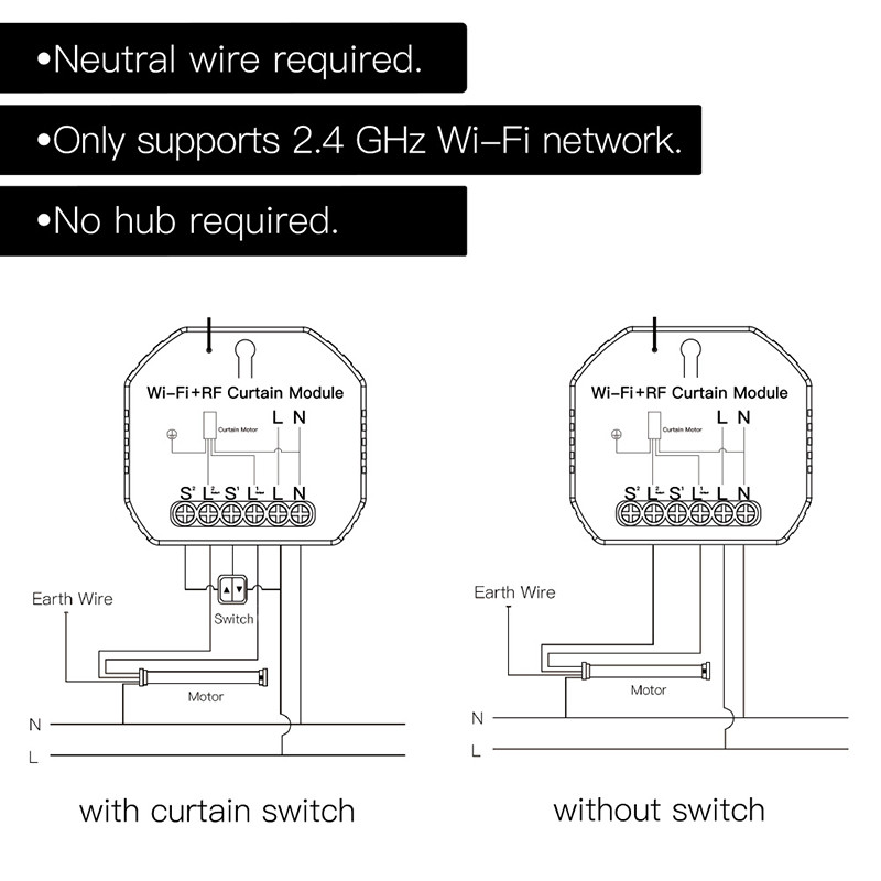 „WiFi RF Smart Curtain“ modulio jungiklis belaidžio APP nuotolinio valdymo pulto elektrinis roleto variklis veikia „Alexa Google Home“