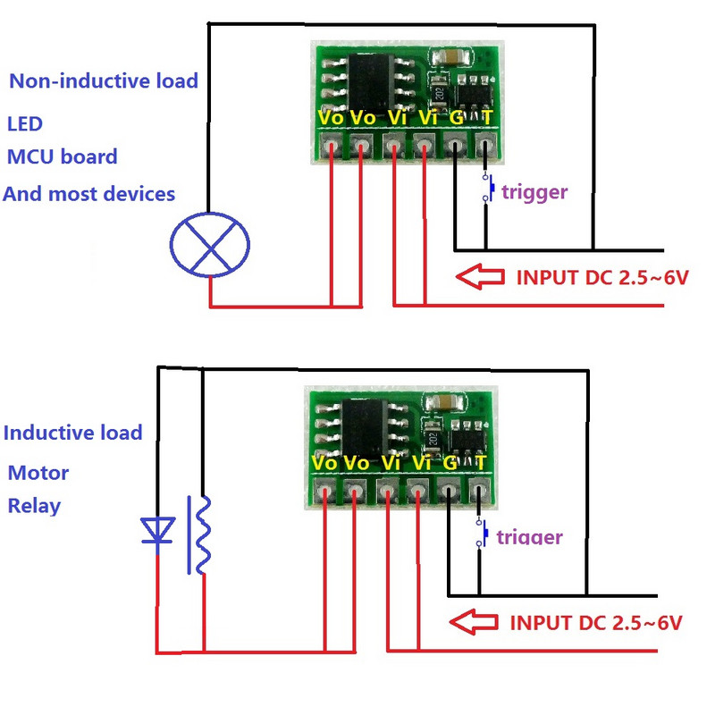 3 ΤΕΜ 2,5V-6V 6A Flip-Flop Μάνταλο διακόπτη σκανδάλης δισταθής αυτοασφάλισης για κινητήρα LED πλακέτας MCU Arduino Breadboard