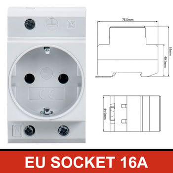 UK US EU FR IT Стандартен модулен контакт за din шина 16A 25A 250V Индустриална разпределителна кутия AC30 Захранващи гнезда Адаптер Конектор