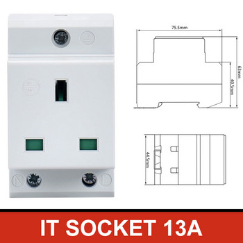 UK US EU FR IT Стандартен модулен контакт за din шина 16A 25A 250V Индустриална разпределителна кутия AC30 Захранващи гнезда Адаптер Конектор