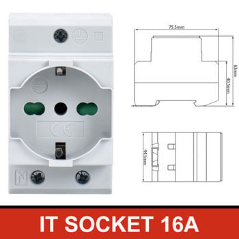 UK US EU FR IT Стандартен модулен контакт за din шина 16A 25A 250V Индустриална разпределителна кутия AC30 Захранващи гнезда Адаптер Конектор