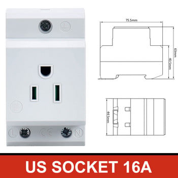 UK US EU FR IT Стандартен модулен контакт за din шина 16A 25A 250V Индустриална разпределителна кутия AC30 Захранващи гнезда Адаптер Конектор