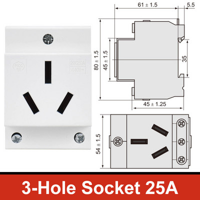 Regatul Unit US EU FR IT Priză standard modulară șină DIN 16A 25A 250V Cutie de distribuție industrială AC30 Prize de alimentare Conector adaptor