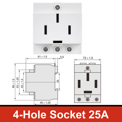 Regatul Unit US EU FR IT Priză standard modulară șină DIN 16A 25A 250V Cutie de distribuție industrială AC30 Prize de alimentare Conector adaptor
