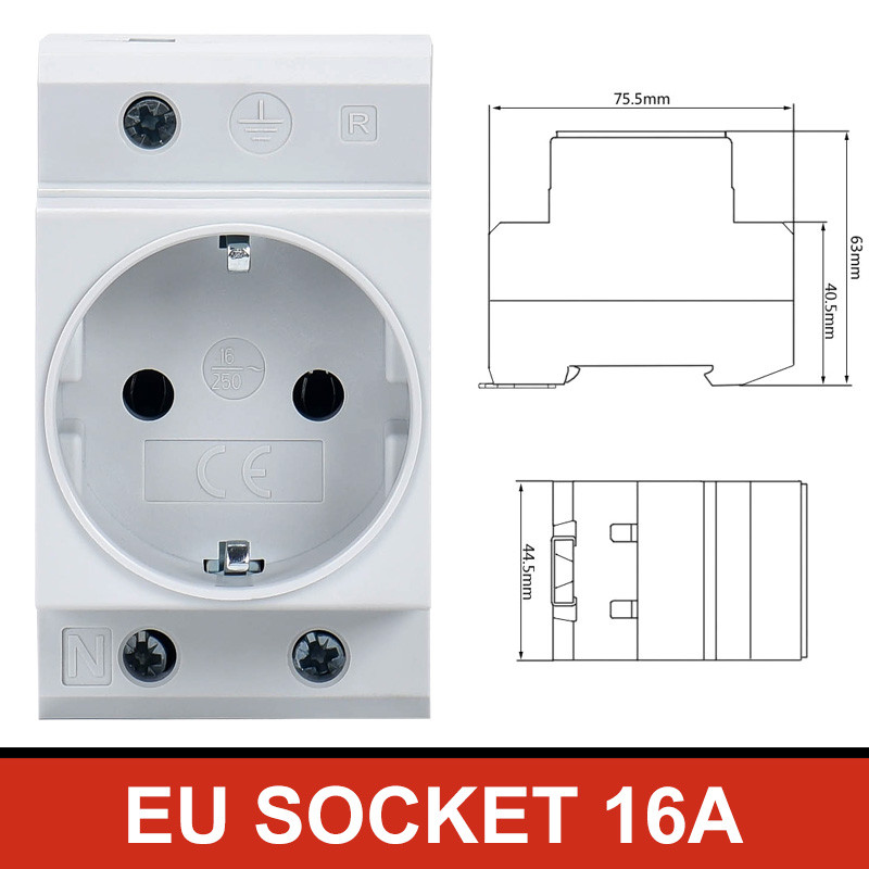 Regatul Unit US EU FR IT Priză standard modulară șină DIN 16A 25A 250V Cutie de distribuție industrială AC30 Prize de alimentare Conector adaptor