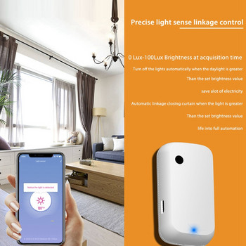 Интелигентен контрол на връзката на сензора за осветление на дома Сензор за яркост Сензор за яркост Осветление Tuya Zigbee