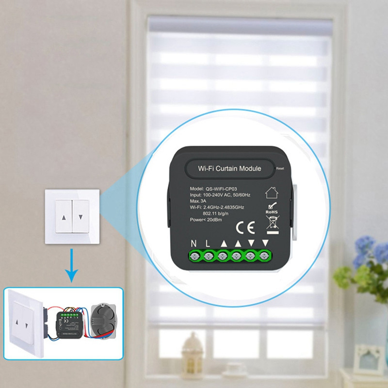 Wifi-CP03 Tuya Modul comutator cortina pentru rulouri jaluzele Motor Smart Home Google Home Control Alexa