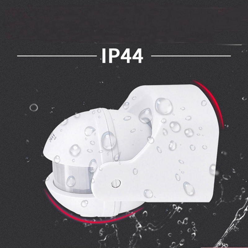 PIR infračervený snímač pohybu AC110V-220V detektor pohybu nastaviteľný spínač pre vnútorné a vonkajšie použitie v rôznych scenároch