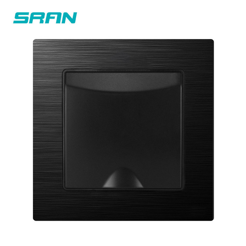 ES standarta sienas ūdensizturīga elektrības ligzda, melns alumīnija sakausējuma panelis 16A 110-250V Eiropas ligzda, F9CZ003 ražotājs