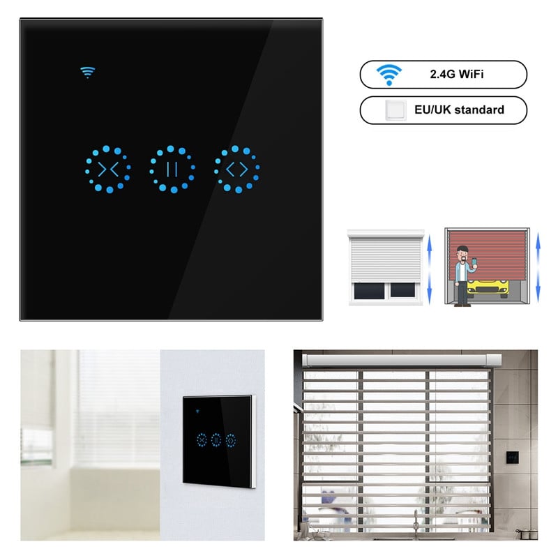 LUDA Wifi întrerupător inteligent de perdea pentru jaluzele rulouri motor electric motorizat telecomandă mufă UE