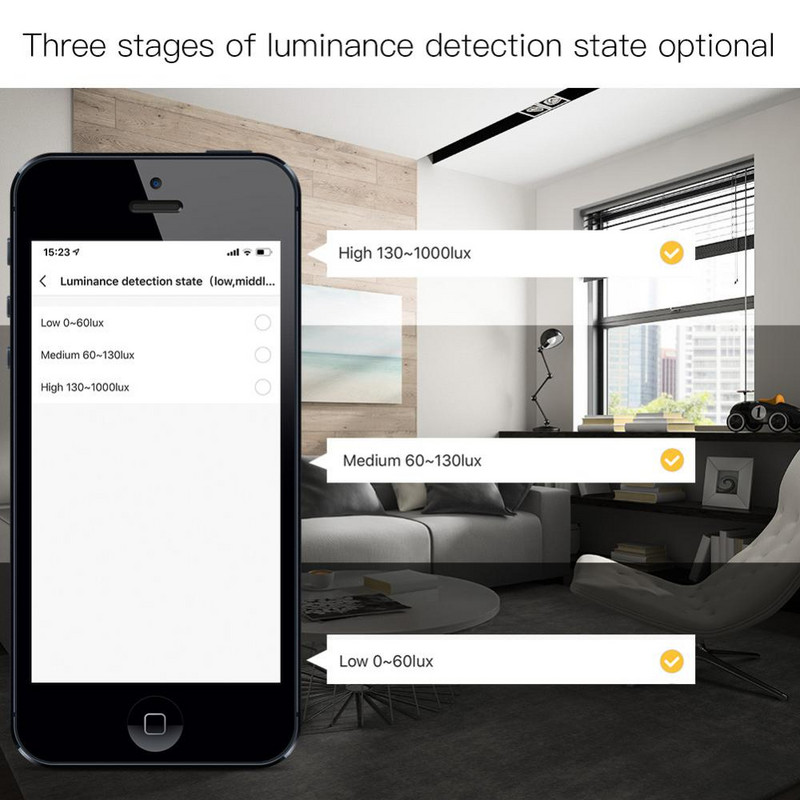 Tuya ZigBee WiFi gaismas sensors viedais mājas viedā apgaismojuma sensora savienojuma kontroles spilgtuma sensors viedais apgaismojums