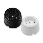 Mājas labiekārtošana Eiropas keramikas elektrības rozetes Fiksēts sēdeklis Keramika EU Strāvas kontaktligzda Melns Balts 16A