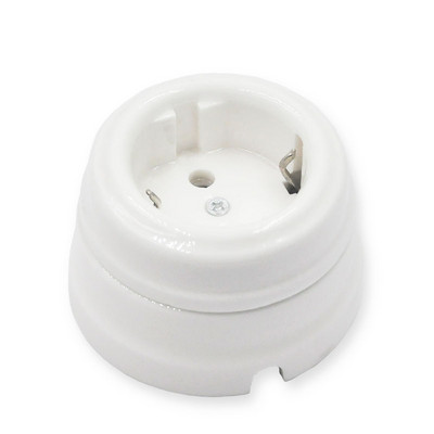 Mājas labiekārtošana Eiropas keramikas elektrības rozetes Fiksēts sēdeklis Keramika EU Strāvas kontaktligzda Melns Balts 16A