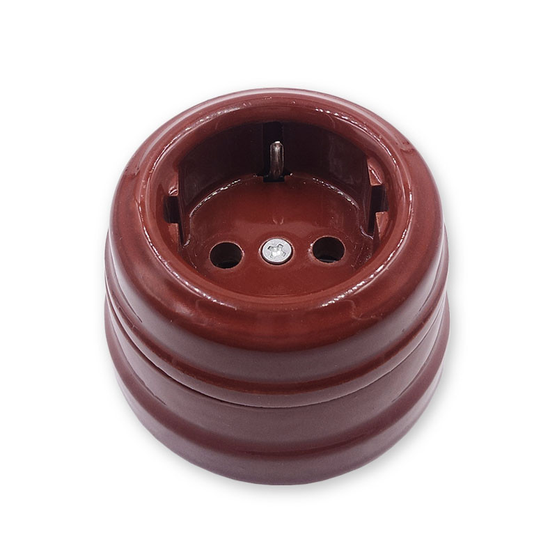 Mājas labiekārtošana Eiropas keramikas elektrības rozetes Fiksēts sēdeklis Keramika EU Strāvas kontaktligzda Melns Balts 16A