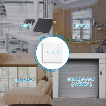 Tuya WiFi Smart Switch Blinds Switch APP Control Λειτουργεί με διακόπτη ρολών κουρτινών ηλεκτρικού κινητήρα Alexa Google Home