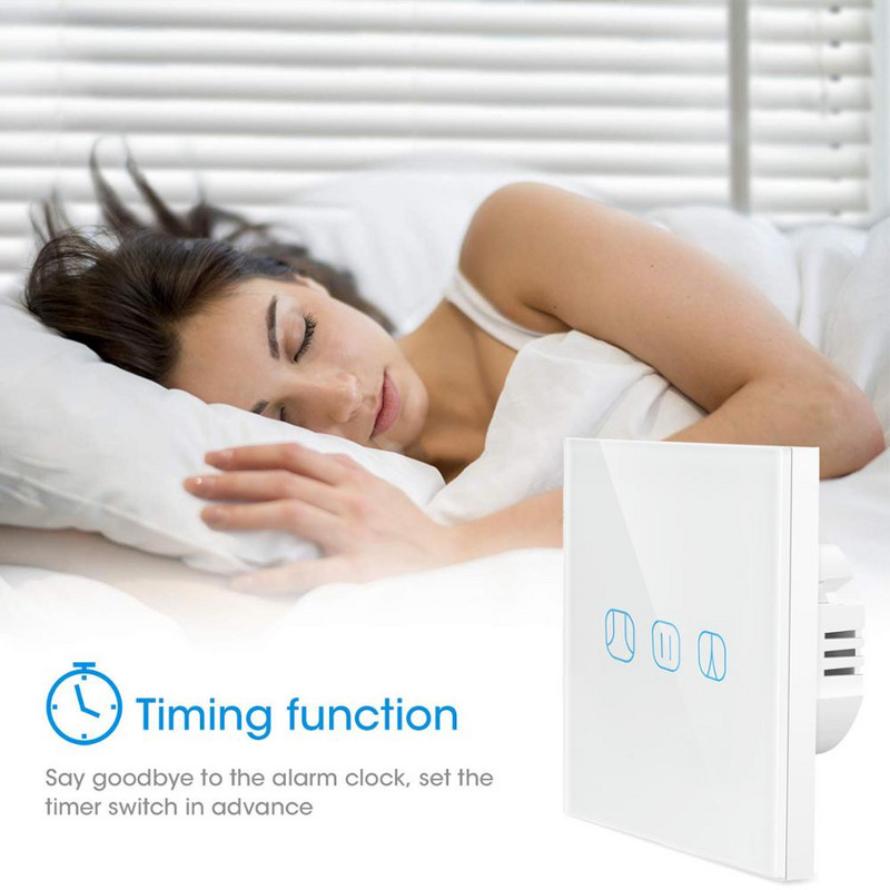 A Tuya WiFi intelligens függönykapcsoló APP vezérlése működik az Alexa Google Home elektromos motoros redőny kapcsolóval