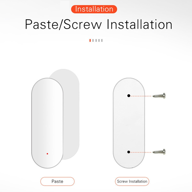 2 durų / langų „Wi-Fi“ valdomų durų 2 jutiklis aptinka išmanųjį jutiklį ir praneša apie atidarymo ir uždarymo pakreipimo kampo vibraciją