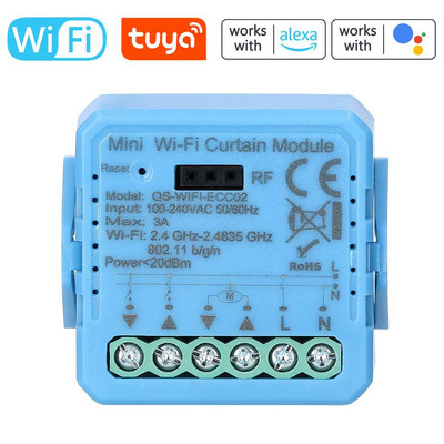 Tu-ya ZigB ee/Wifi SEC02 Smart Curtain Module Home APP Control ühilduv Alexa Google Home hääljuhtimiseks koos lüüsidega