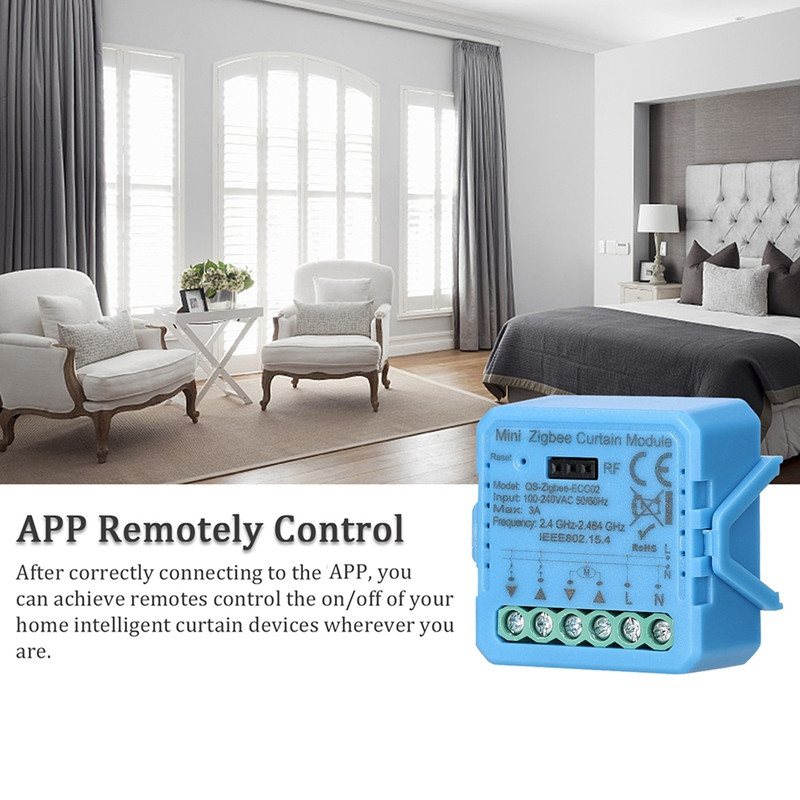 Comutator Modul Cortina Dimmer Comutator Cortina Smart Life App Telecomandă Alexa Google Home Control vocal